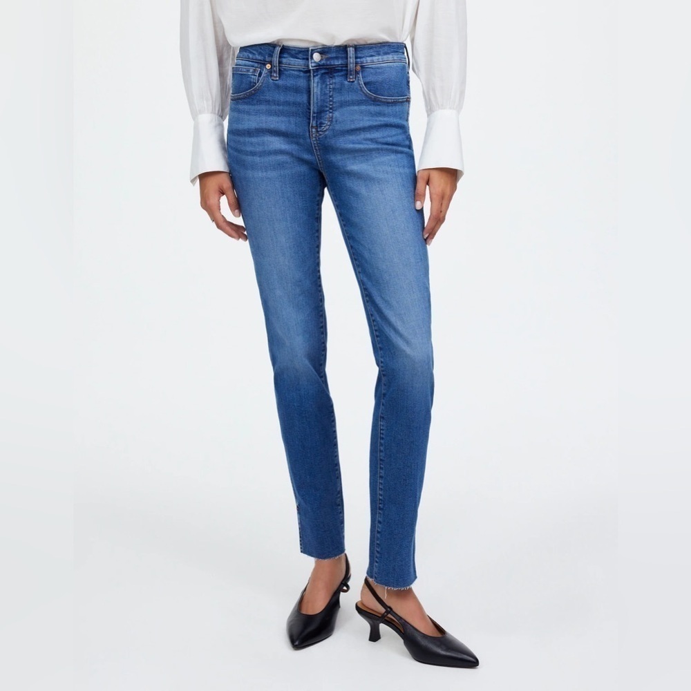 Madewell Stovepipe Jeans in Harsdale Wash Slim Stretch High Rise Denim 27 - Picture 3 of 15
